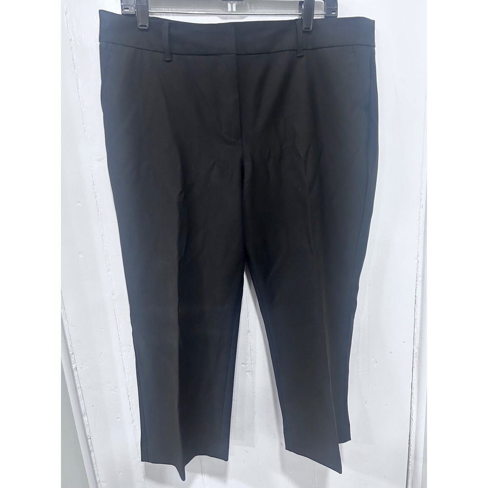 Talbots Petites Black Crop Dress Pants Size 16P Stretch Trousers Workwear